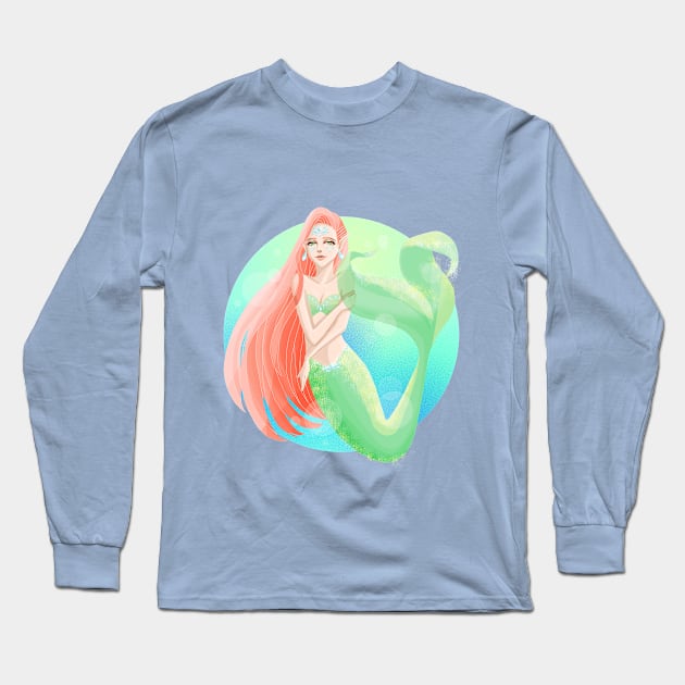 Diamond Princess Mermaid Long Sleeve T-Shirt by lovediyworkshop